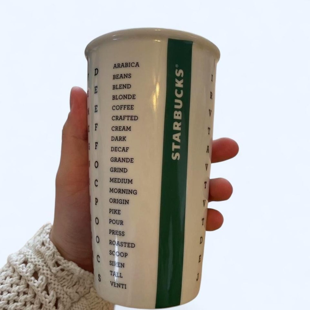 Starbucks ceramic travel coffee mug